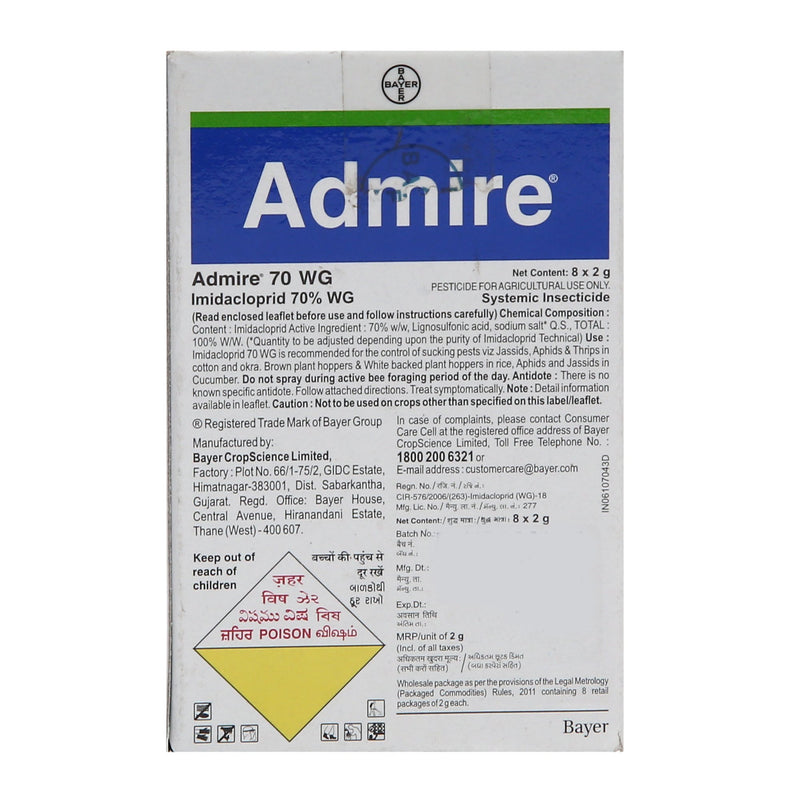 Buy ADMIRE (Imidacloprid 70% WG) Online - Agritell.com