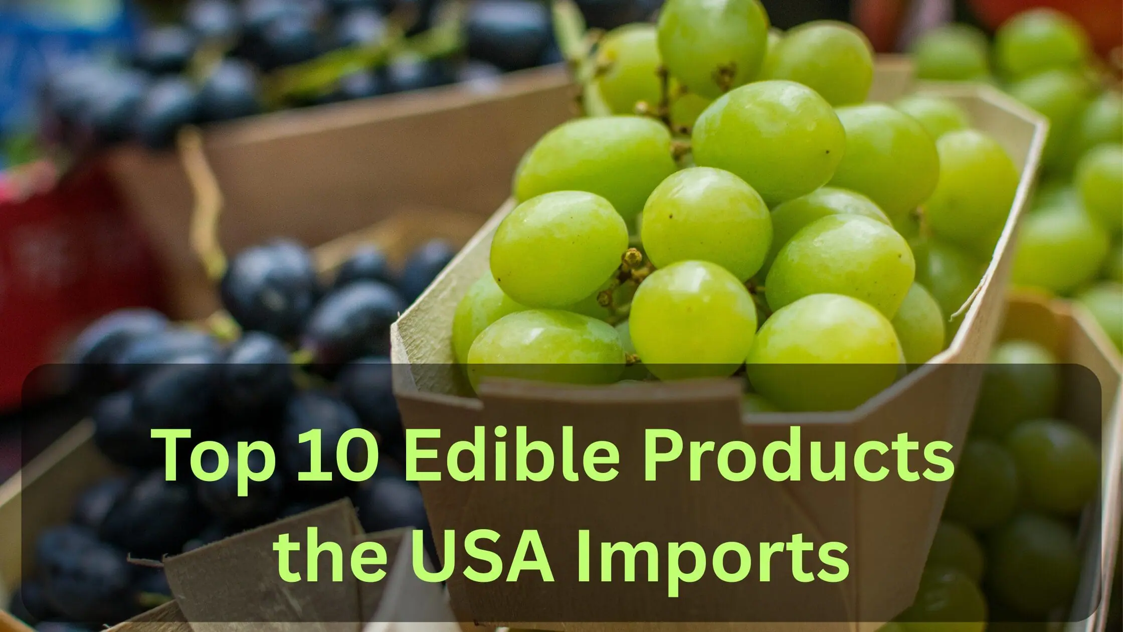 Top 10 Edible Products the USA Imports.