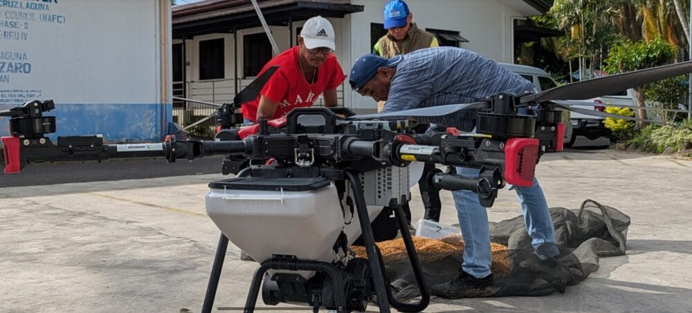 IRRI showcases drone-assisted rice farming to Laguna farmers