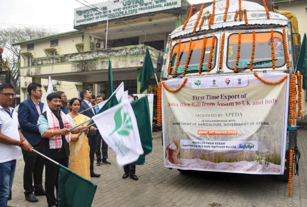 India facilitates export of 25 metric tonnes of Assam’s GI-tagged Joha Rice to UK and Italy