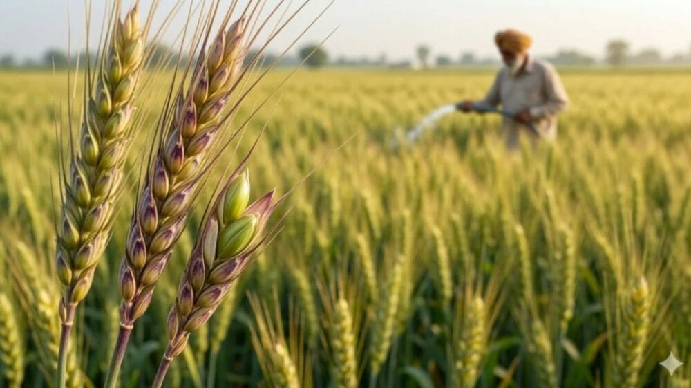 Purple discolouration in wheat not a disease, avoid spraying fungicides